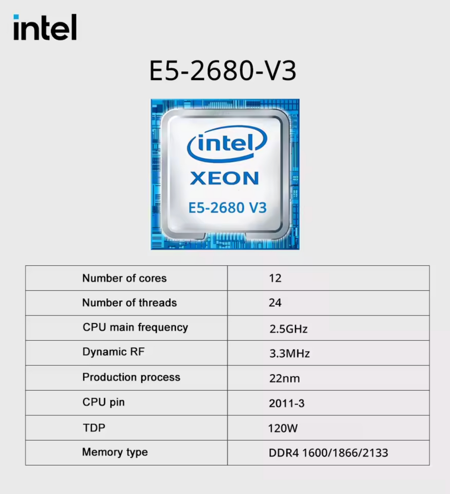 PC COMBO: Motherboard X99 + CPU Xeon E5 2680 v3 + 16GB DDR4 RAM. Intel LGA2011-3
